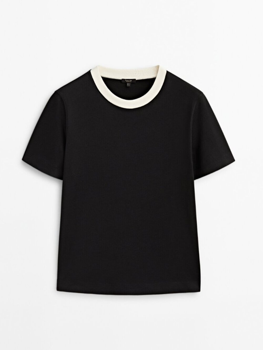 Massimo Dutti Short Sleeve Contrast T Shirt